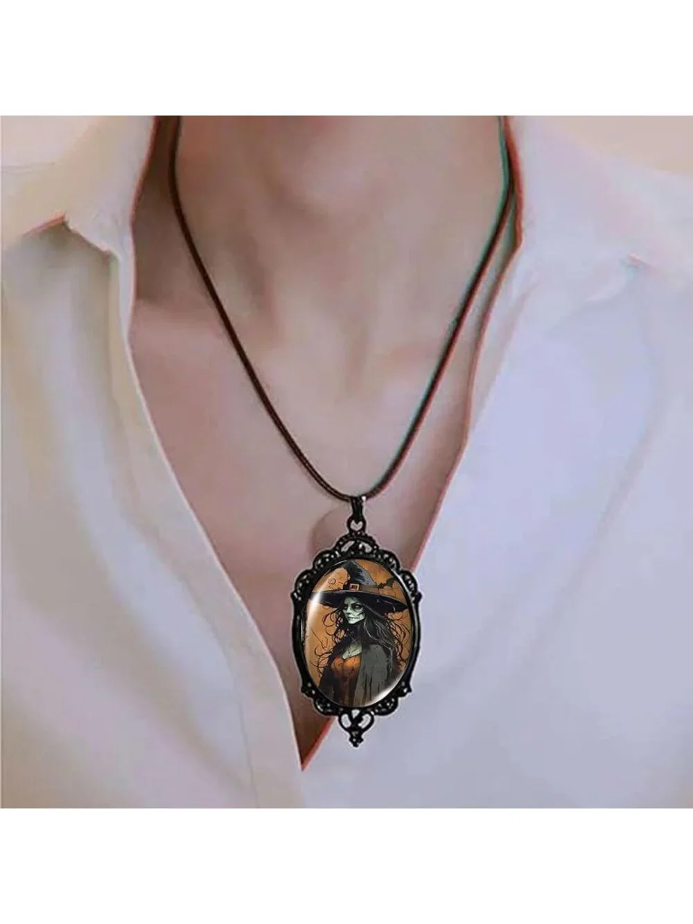 Women’s Jewelry Brown Witch Set Halloween Victorian Punk Gothic Necklace Earring